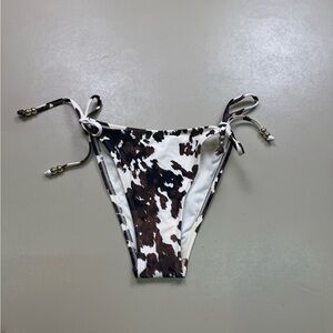 Wild Fable Cow Print Bikini Bottoms Tie Side String Cheeky NWT Small